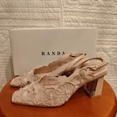 RANDA ランダ パンプス 桜レース バックストラップ　Sサイズのサムネイル
