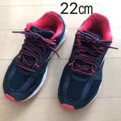 【最終値下げ】mizuno ミズノ　キッズ　スニーカー　紺　22cmのサムネイル