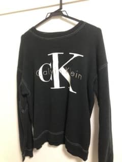 カルバンクライン Calvin Kleinスウェット ブラック 白ステッチ 古着のサムネイル