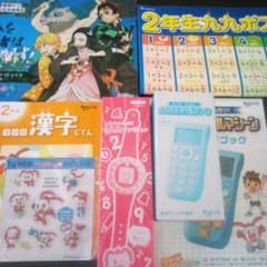 進研ゼミ 九九ソングバンド 九九漢字バトルマシーン 漢字じてん 九九ポスターのサムネイル