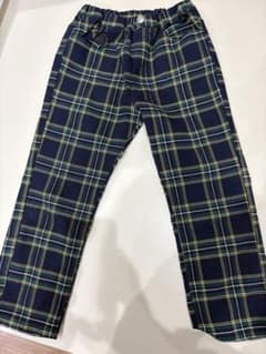 moujonjonチェック柄　キッズパンツ 長ズボン 120cmのサムネイル