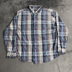 NAUTICA ノーティカ　長袖チェックシャツ　刺繍ロゴ　オーバーサイズ