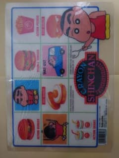 クレヨンしんちゃん ハンバーガー メニューボード 下敷き レトロのサムネイル