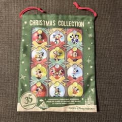 ディズニー　きんちゃく　35周年　クリスマス　巾着　未使用