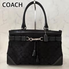 noa様 COACH　トートバッグ　シグネチャー　A4収納可　キャンバス×レザー noa様 COACH トートバッグ シグネチャー A4収納可 キャンバス×レザー