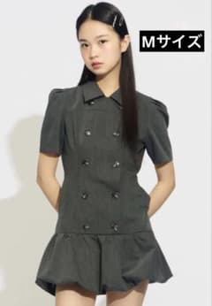 SLY DOUBLE BUTTON BALLOON ショート ワンピース スライ - メルカリ