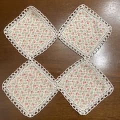 花柄 レース コースター 4枚セットのサムネイル