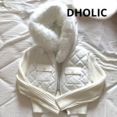DHOLIC ファー付きホワイトダウンジャケットのサムネイル