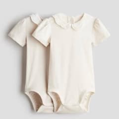 H&M / 刺繍ディテールボディスーツ / ライトベージュのサムネイル