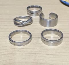 シルバーリング 5点セットのサムネイル