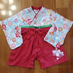 袴ロンパース ベビー服 着物 女の子のサムネイル