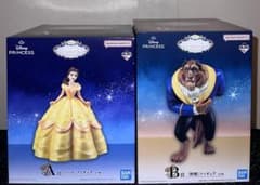未開封】一番くじ ディズニープリンセス A賞 ベル ＆ B賞 野獣 ペア