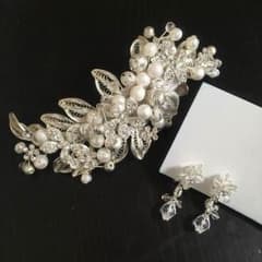 【もくそんさん専用】【結婚式】ヘッドドレス＆イヤリングのサムネイル