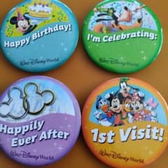 Walt Disney World 缶バッジ 4点のセット