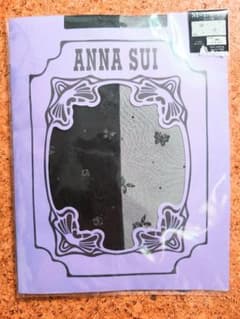 【新品未開封】ANNA SUI ストッキング 蝶とバラ柄 ブラック M-Lのサムネイル