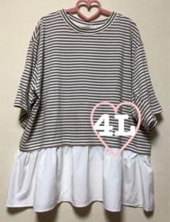 ◇切り替えフレアチュニック◇4L◇新品◇のサムネイル