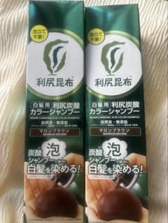 新品未使用】利尻炭酸カラーシャンプー 〈マロンブラウン〉180g×2本