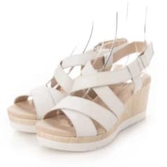 Clarks ホワイト ストラップ サンダル ウェッジソールのサムネイル