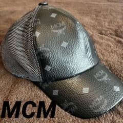 【希少】MCM ブラック レザーキャップ メッシュバックのサムネイル