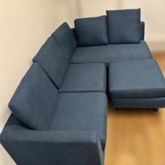 B*い様 ニトリ　3〜4人掛けソファ　オットマン付き　ネイビー B*い様 ニトリ 3〜4人掛けソファ オットマン付き ネイビー - メルカリ