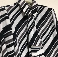 美品 ♡  NARACAMICIE 変形ストライプ柄 ボウタイブラウスのサムネイル