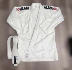 舘*明様 ALMA アルマ 柔術衣 JU2 A3 上下 白帯付き 使用6回 洗濯のサムネイル