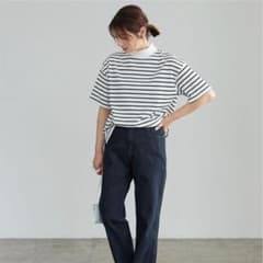 ヘビーコットンハイネックスリットTシャツのサムネイル