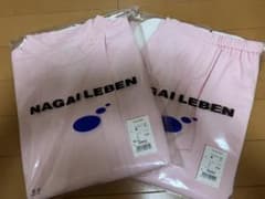 NAGAI LEBEN ピンク 白衣 Lサイズ　上下セットのサムネイル
