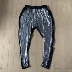 アールロンドン　サルエルパンツ　ラメ　キラキラ R-LONDON アールロンドン サルエルパンツ ボトムス シルバー ブラック