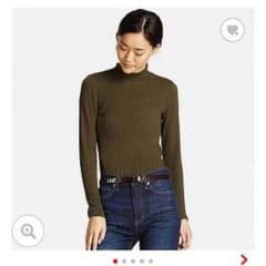 あい☆ひゅう様専用♡新品♡ユニクロのリブハイネックT♡のサムネイル