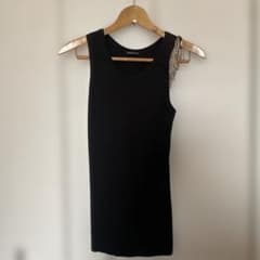 訳あり　Ann Demeulemeester ブラックタンクトップのサムネイル