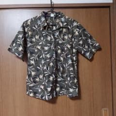 沖縄物語 かりゆしウェア 半袖シャツ カーキのサムネイル