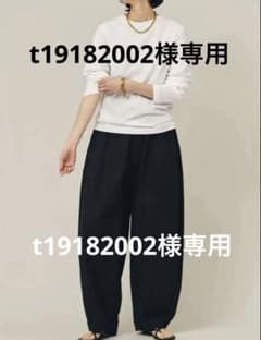 カレンソロジー Curensology コットンリネン ドロストパンツ ブラック