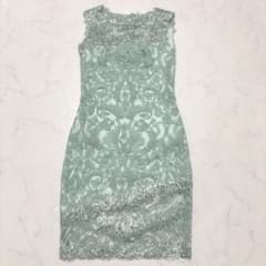 タグ付き　Tadashi Shoji 　花柄刺繍　レース　ドレス　ワンピース　緑 タグ付き Tadashi Shoji 花柄刺繍 レース ドレス ワンピース 緑 - メルカリ