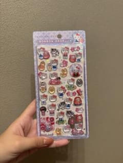 【正規品】ハローキティ ボンボンドロップシール 和風のサムネイル