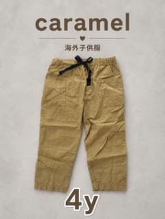 caramel キッズ カーキ ロングパンツ 4yのサムネイル