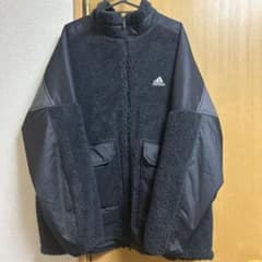 adidas フリースジャケット ブラック A/XLのサムネイル
