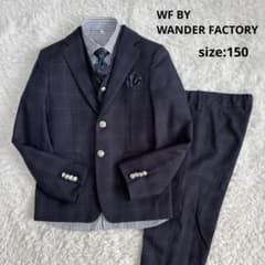 フォーマル5点】ワンダーファクトリー 卒服 150 キッズ ネイビー