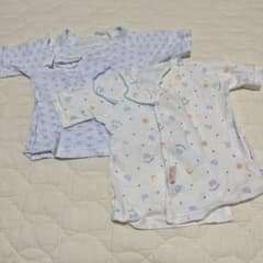 ベビー短肌着 2枚セット 50-60cm 綿100% 日本製　赤ちゃんの城のサムネイル