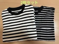 muji labo ムジラボ　無印　ボーダー　半袖　Tシャツ　XS XXSのサムネイル