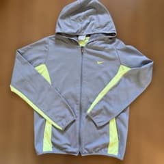 NIKE DRI-FIT ジップアップパーカー グレー L