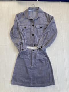 クロップジャケット＆ショート丈スカートセット(GU)のサムネイル