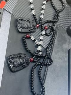 黒曜石の富の神 関羽ペンダントのサムネイル