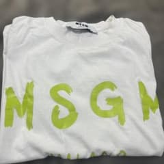 MSGM ホワイト グリーン ロゴ Tシャツのサムネイル