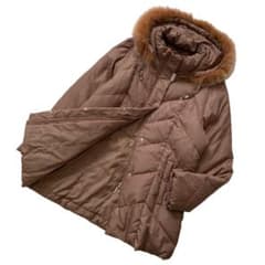 BALMAIN　美品　ヒョウ柄ダウンジャケット ファー付き ヒョウ柄ファー付きダウンジャケット