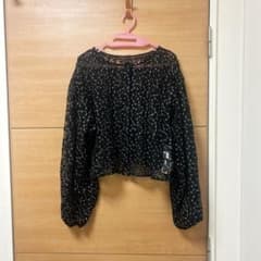 花柄 ブラウス ブラックのサムネイル