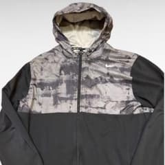 美品 NIKE ナイキ カモフラ切替 トレーニング フーディジャケット メンズ