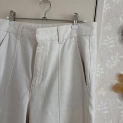 GU ホワイトデニム　ワイドパンツ　XLのサムネイル