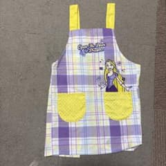 子供用ラプンツェル エプロン チェック柄のサムネイル