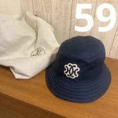 HERMESバケットハット ハーパー・エクスリブリス 59 キャップ バケハ 